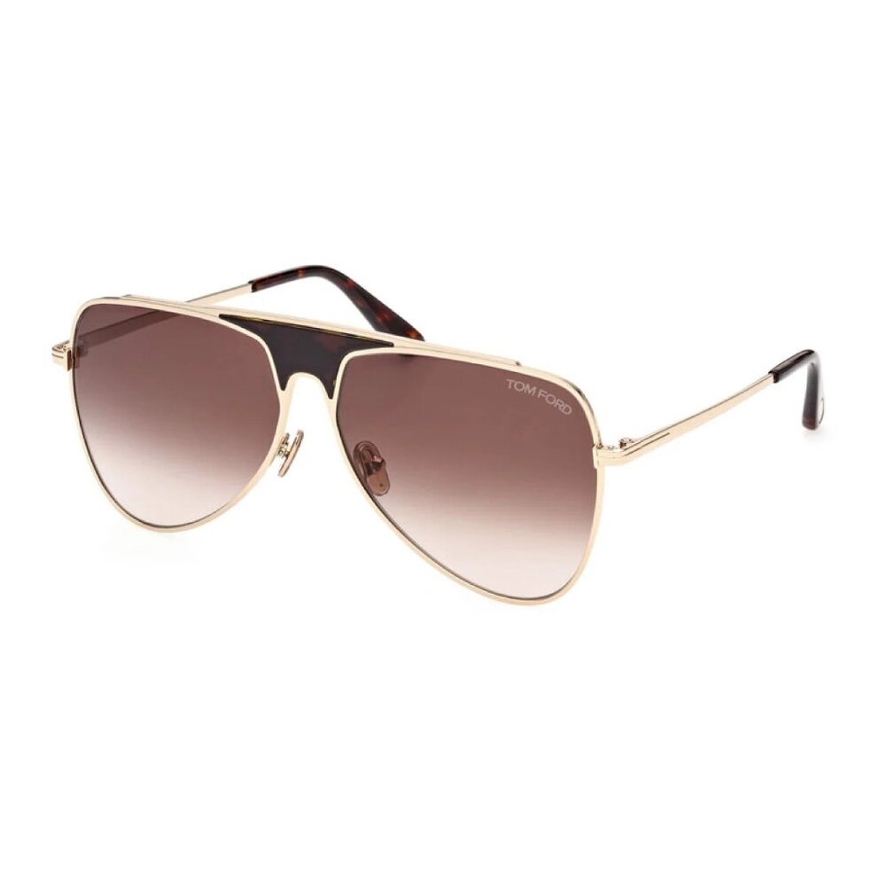 NEW TOM FORD TOM FORD MEN AVIATOR GOLD/BROWN SUNGLASSES